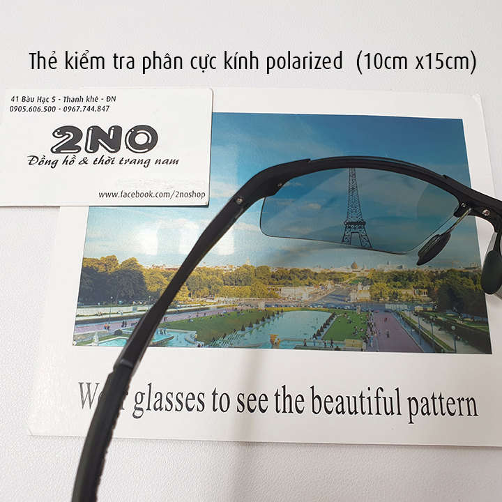 Giấy test kiểm tra phân cực mắt kính tròng polarized kích thước lớn 10cm x15cm
