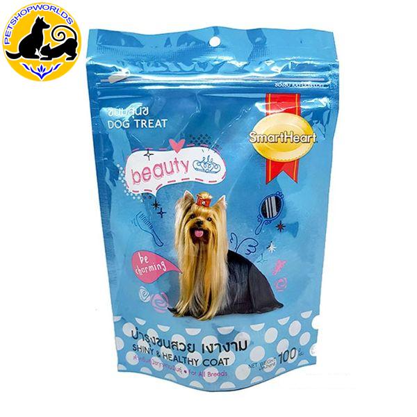 [HCM]Bánh Thưởng Snack SmartHeart Giúp Lông & Da Khoẻ Mạnh Cho Chó 100g
