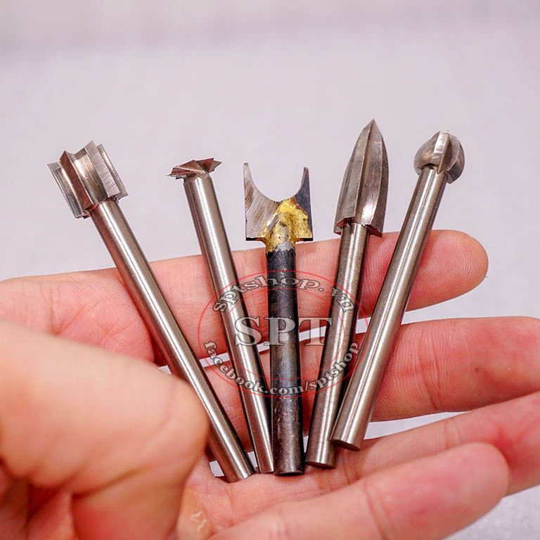 Bộ 5 mũi phá gỗ 6x12 mũi lũa cây bonsai