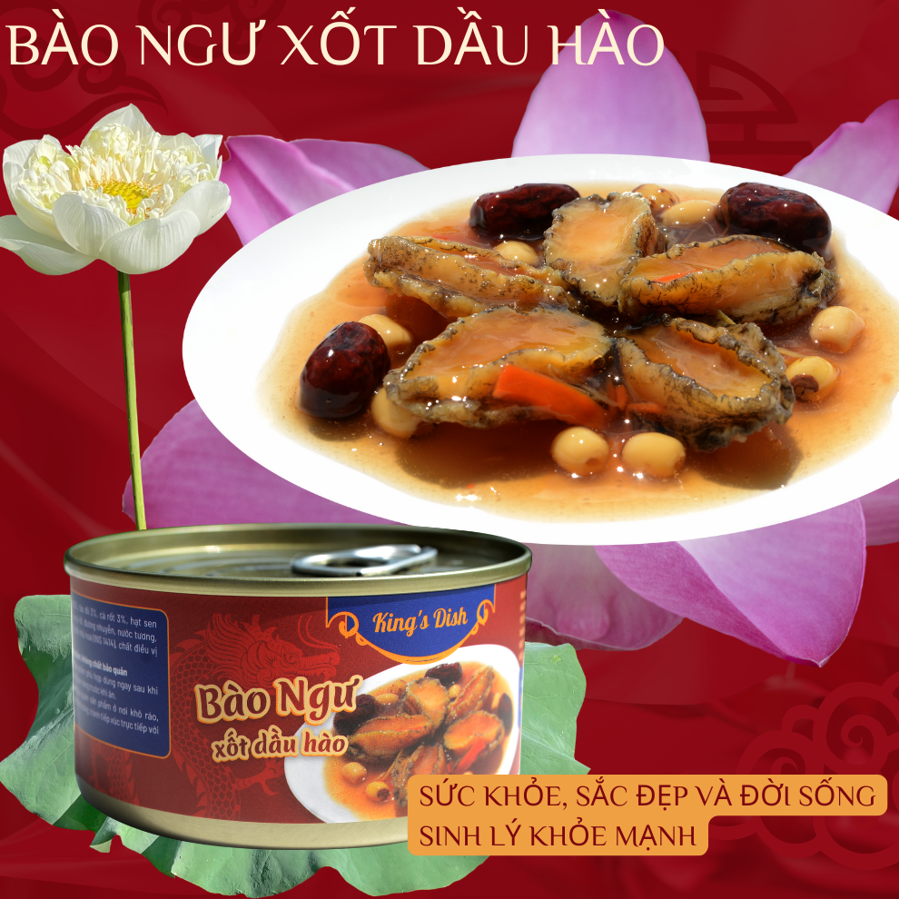 Bào Ngư Hàn Quốc Xốt Dầu Hào 200g - KING'S DISH - Mua 5 tặng 3 Pate gan gà - Đặc Sản Hoàng Gia