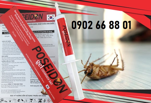 Gel diệt gián - Thuốc diệt gián Poseidon - Diệt gián nhà - Gián Đức