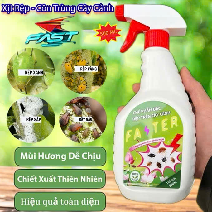 Chai Xịt Rệp Cho Cây Cảnh Thảo Mộc 10S Faster 500ml Loại Bỏ Rệp Sáp, Rệp Xanh, Rệp Vàng An Toàn, Hiệu Quả