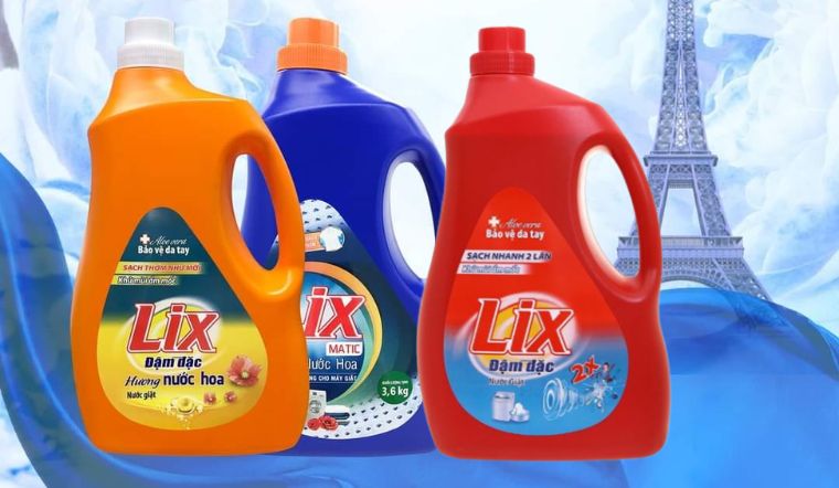 Nước giặt lix chai 3.6 lít - cty bát muội