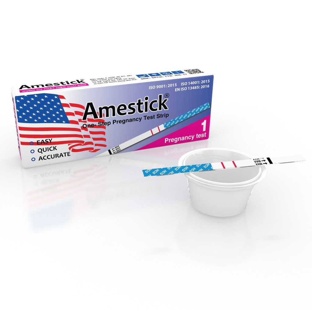 Que Thử Thai Amestick Phát Hiện Thai Sớm-Test Nhanh Chóng-Đơn Giản