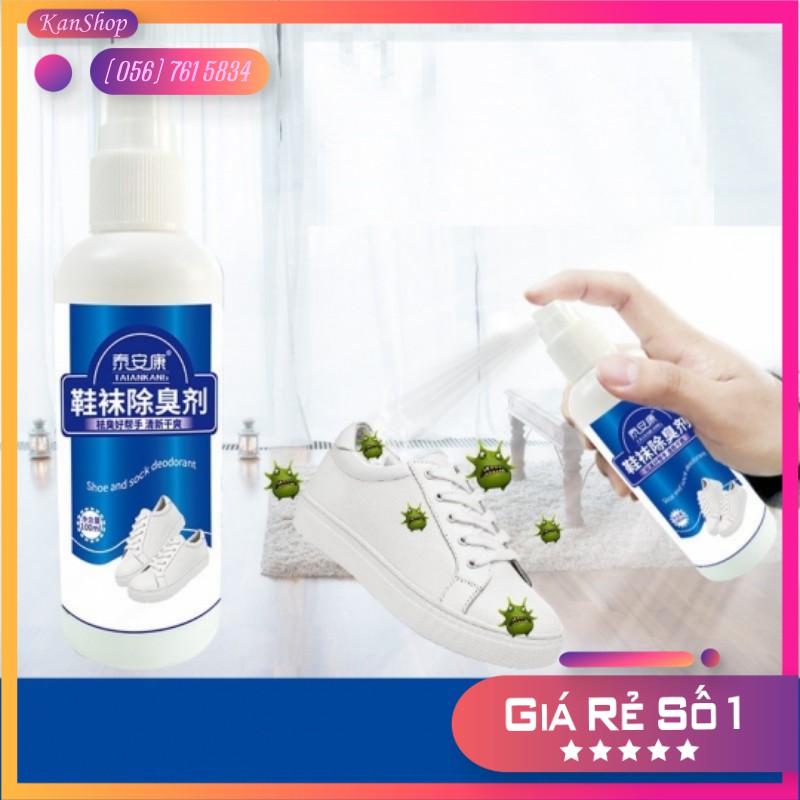 Chai xịt khử mùi giày dép - túi xách - mũ bảo hiểm chitian 100ml