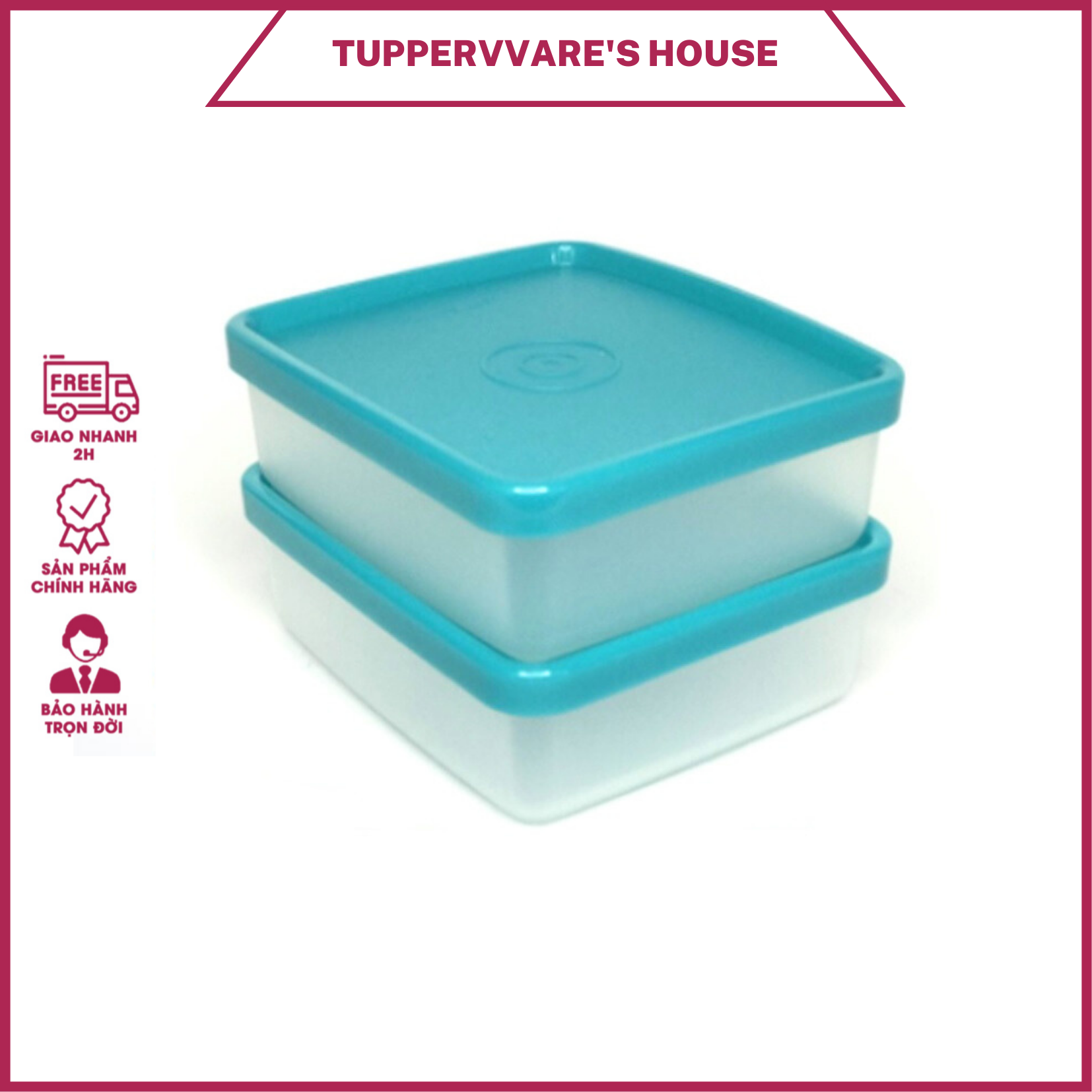 Hộp Bảo quản thực phẩm Tupperware Mini Square Away Carri.sea 150ml