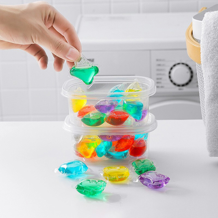 Hộp 30 viên giặt xả quần áo hiệu năng gấp 8 lần, lưu giữ hương thơm, không gây kích ứng da, sử dụng mọi dòng máy giặt, tiết kiệm thời gian, hàng nội địa