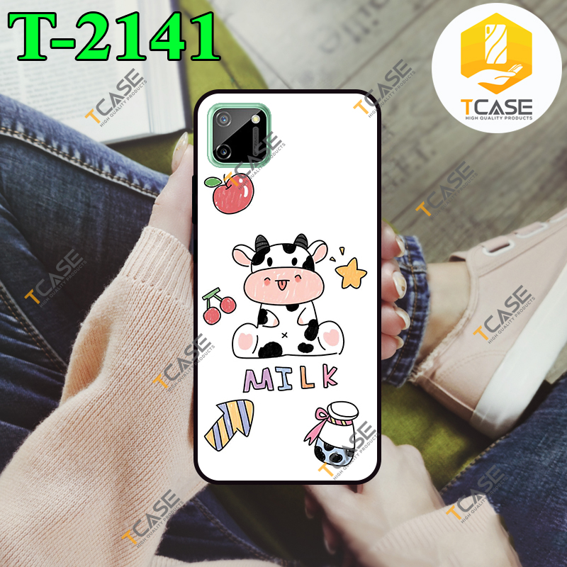 Ốp lưng realme c11 in hình bò sữa phần a