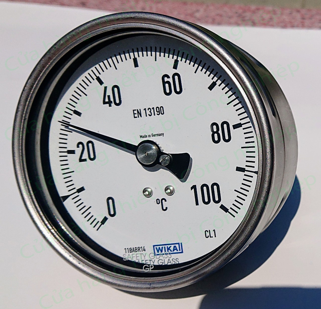 Đồng hồ đo nhiệt độ Wika EN 13190. (0 ~ 100ºC)