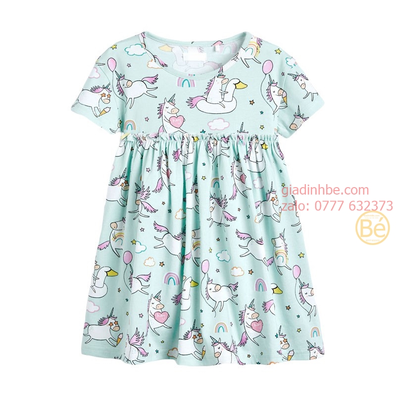 Đầm bé gái LITTLE MAVEN cotton pony cầu vồng 2-6 tuổi