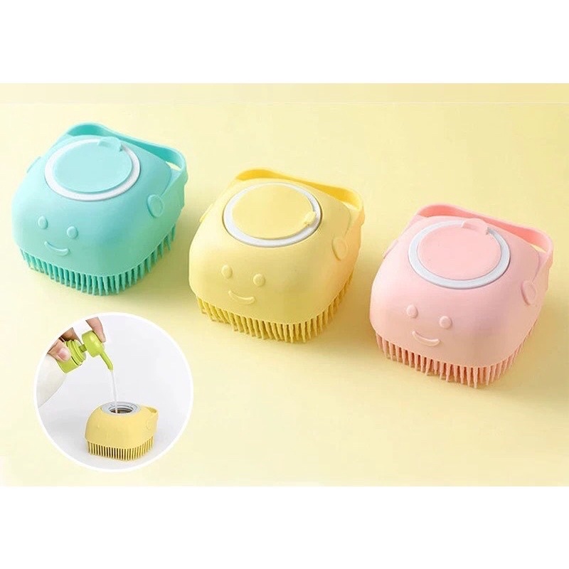 Bàn chải silicon tắm cho thú cưng