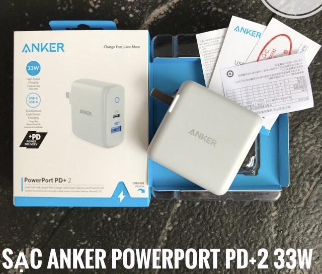 Sạc anker powerport pd+2 33w