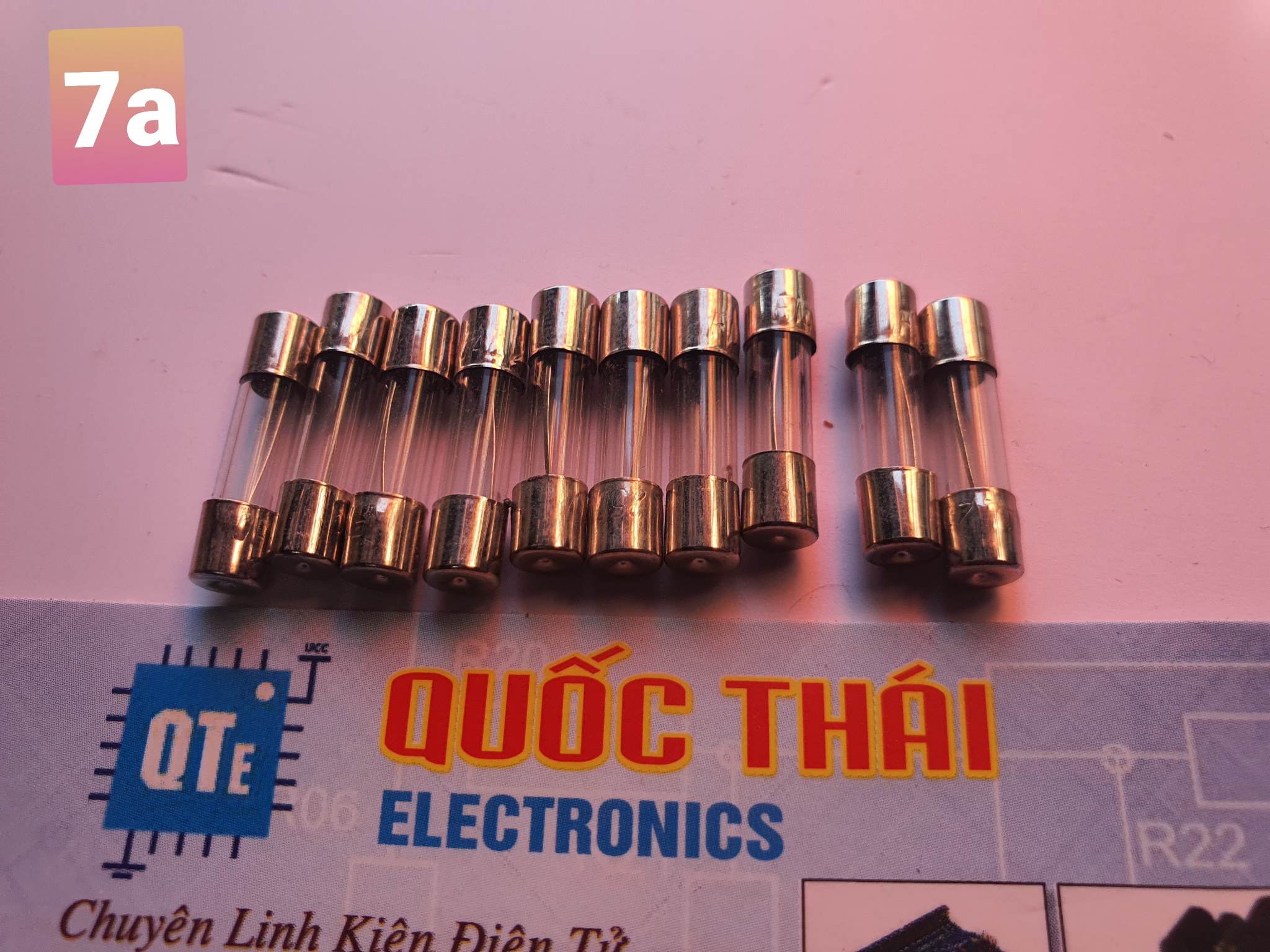 Combo 10 cầu chì 7 a kích thước 5x20mm