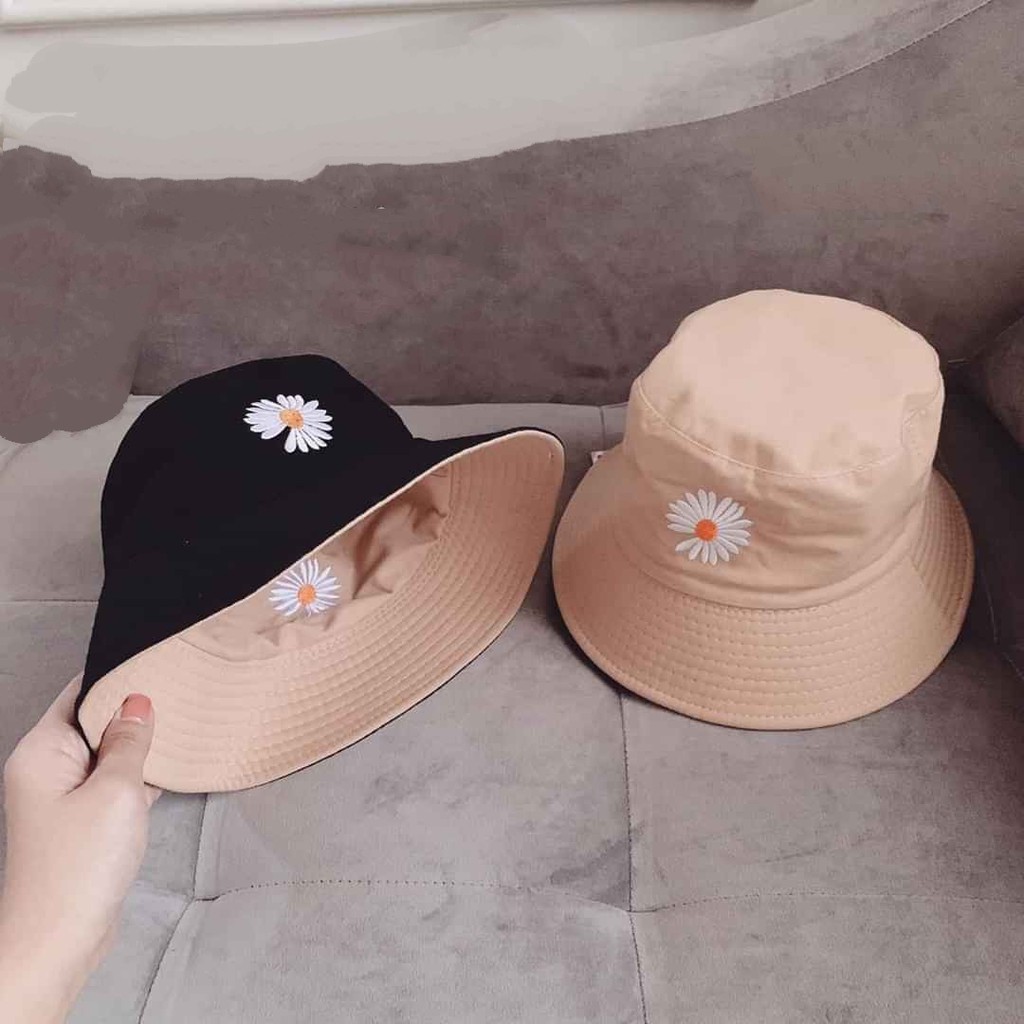 Nón bucket tai bèo cúc g-dragon 2 mặt
