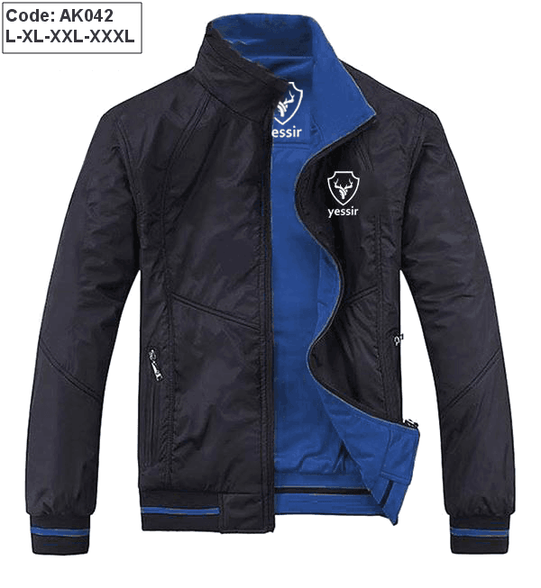 Áo khoác dù nam wot store 2 mặt thêu logo yessir đa dụng ak201