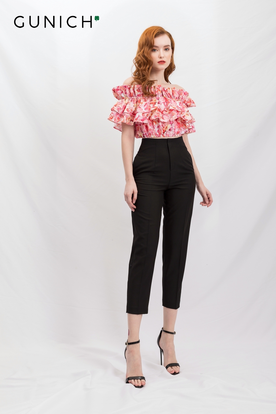 Quần baggy màu đen vải cotton Gunich