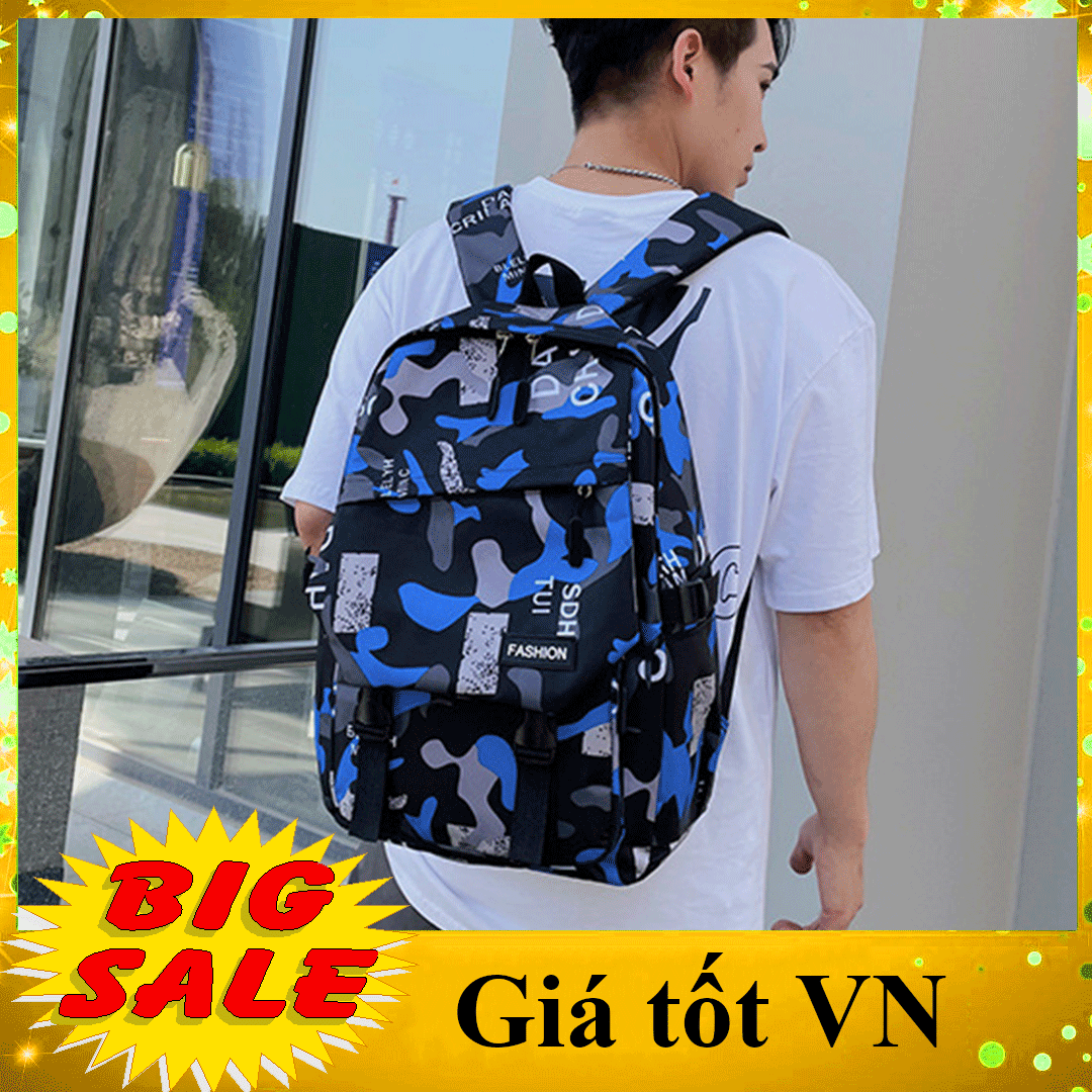 Balo thời trang nam nữ cấp 2, cấp 3, cặp sách học sinh trung học màu đồ họa phong cách cá tính trung học