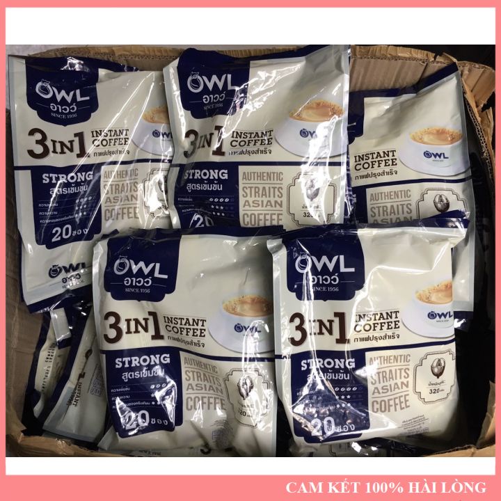 Cafe sữa 3in1 Owl Singapore nhập khẩu Thái Lan