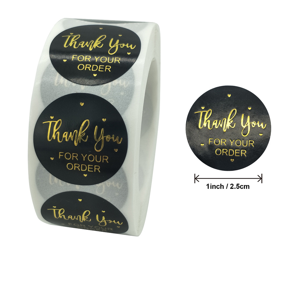 Giá Xưởng - Cuộn 500 tem dán Sticker Chữ Thank You 2.5cm