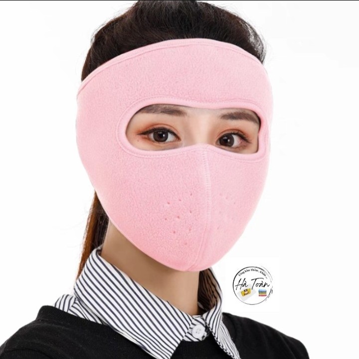 Khẩu trang ninja vải nỉ loại dày , kín mặt che nắng che bụi cực tốt