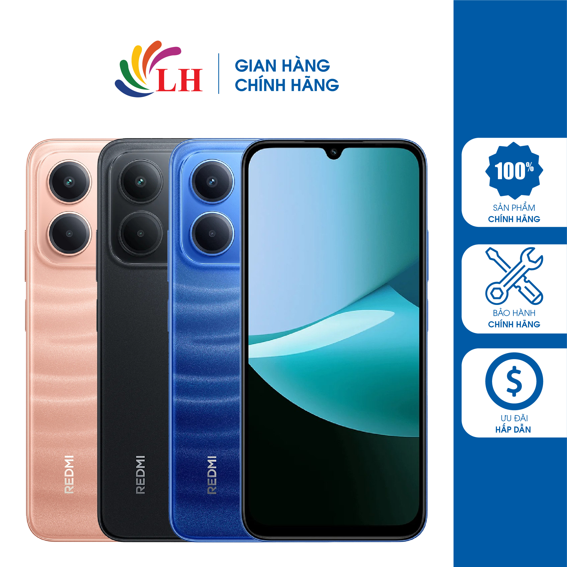 Điện thoại Xiaomi Redmi 15C - Hàng chính hãng - 6.9 inch Dot Drop, MediaTek Helio G81 Ultra, Pin 600