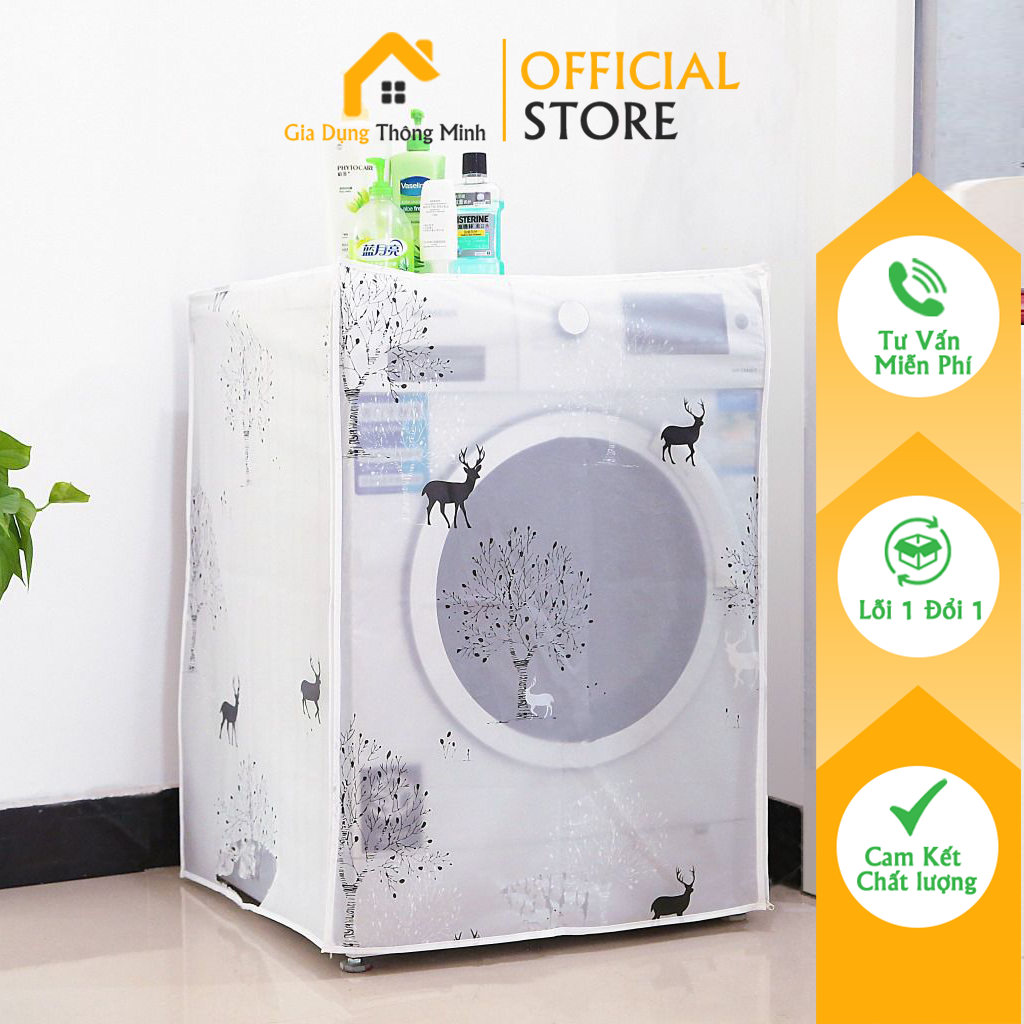 Bọc máy giặt chống thấm nước, Áo trùm máy giặt chống bụi bẩn dưới 11kg cao cấp ( loại dày dặn )