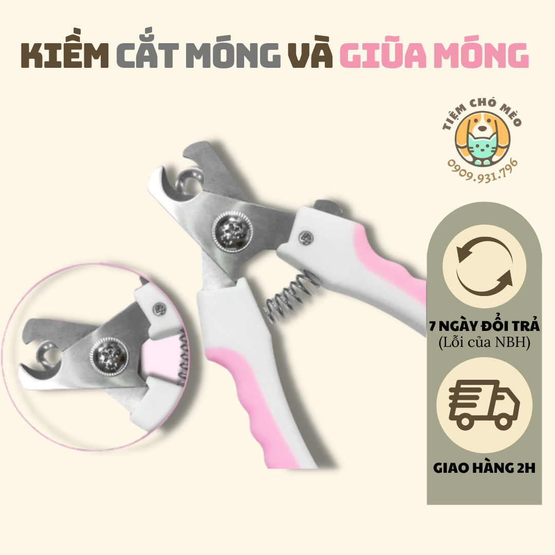 Kiềm cắt móng và giũa móng cho chó mèo