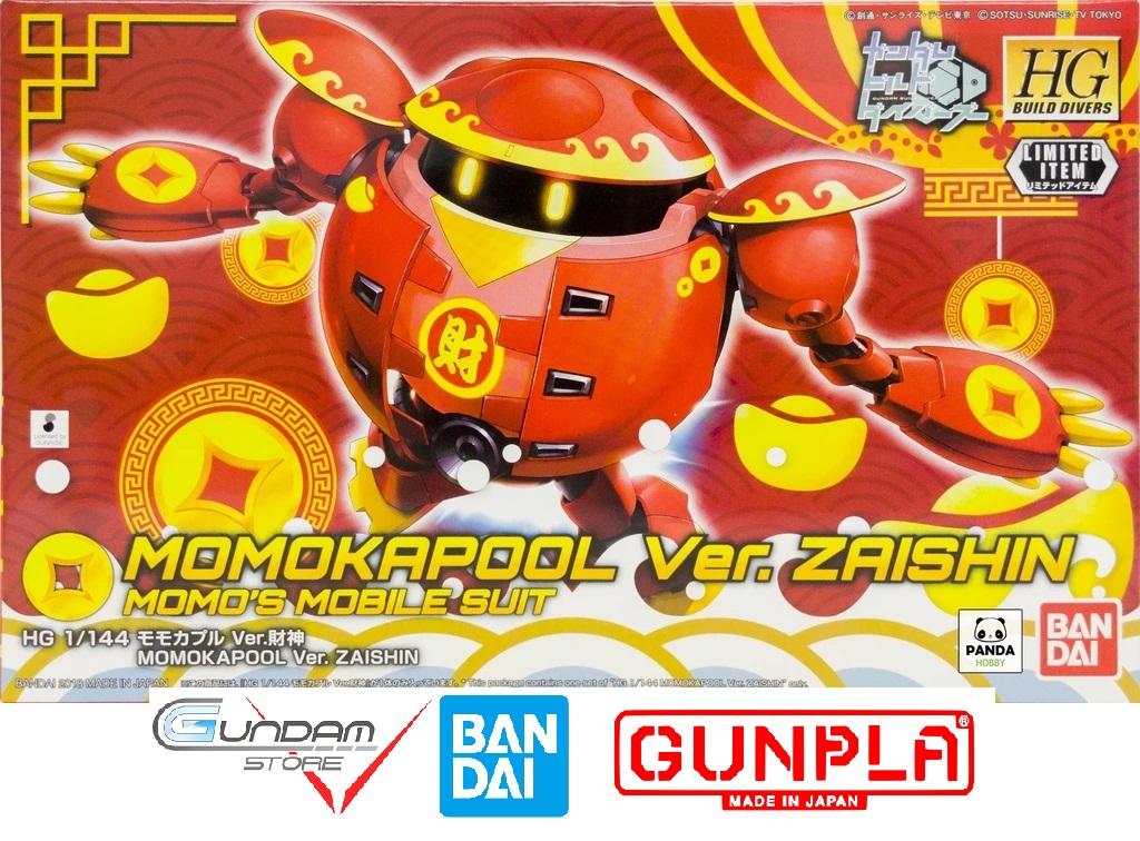 Đồ Chơi Lắp Ráp Anime Nhật Mô Hình Gundam Bandai 1/144 Hg Momokapool Ver Zaishin Serie Hgbd Gundam Build Divers