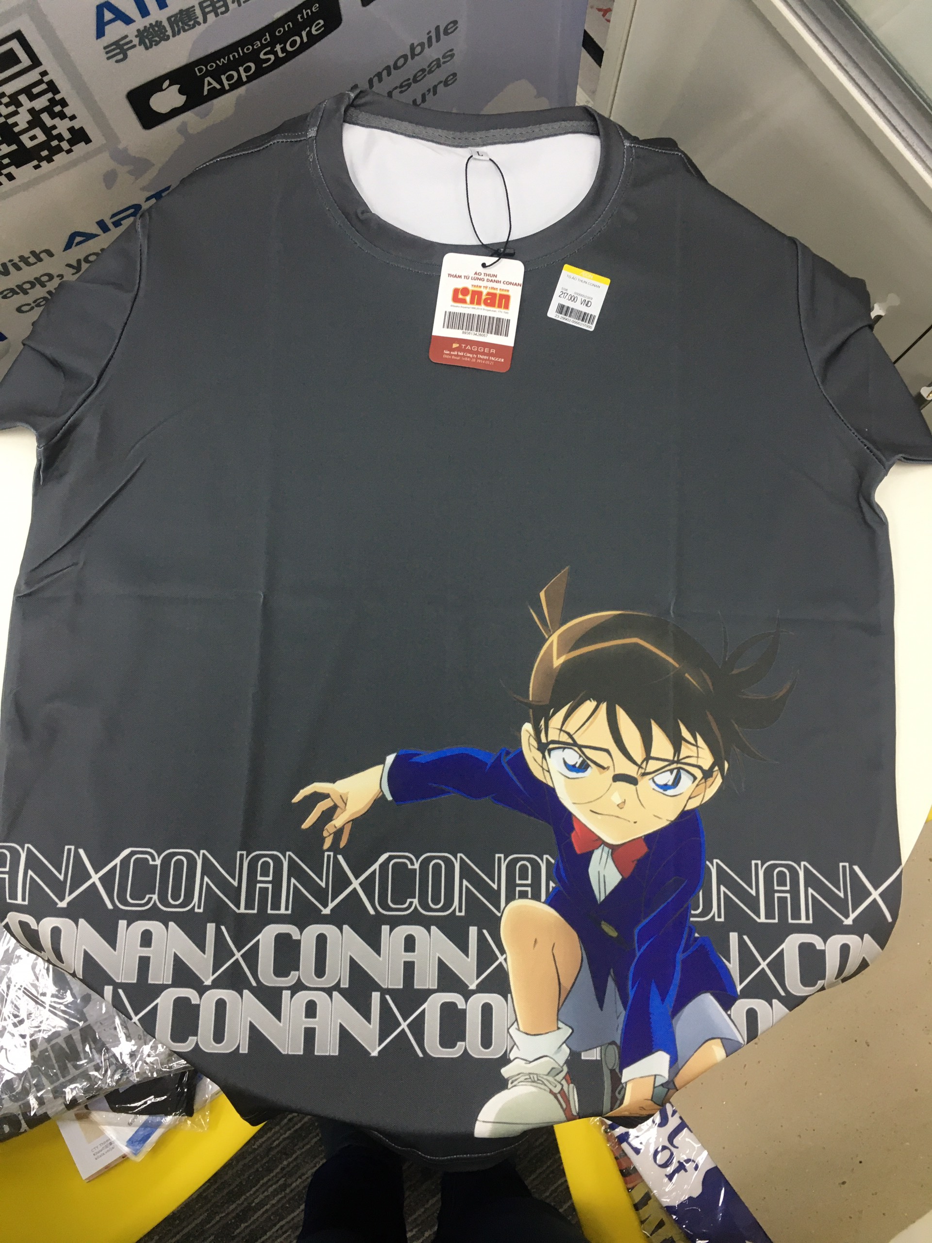 [HCM]Áo thun Tagger Conan Phiên bản phim 2019 - màu xám đen - MUA 3 ÁO BẤT KỲ TẶNG 1 KHĂN BANDANA VÀ 1 GIÁ ĐỠ ĐIỆN THOẠI POPSOCKET