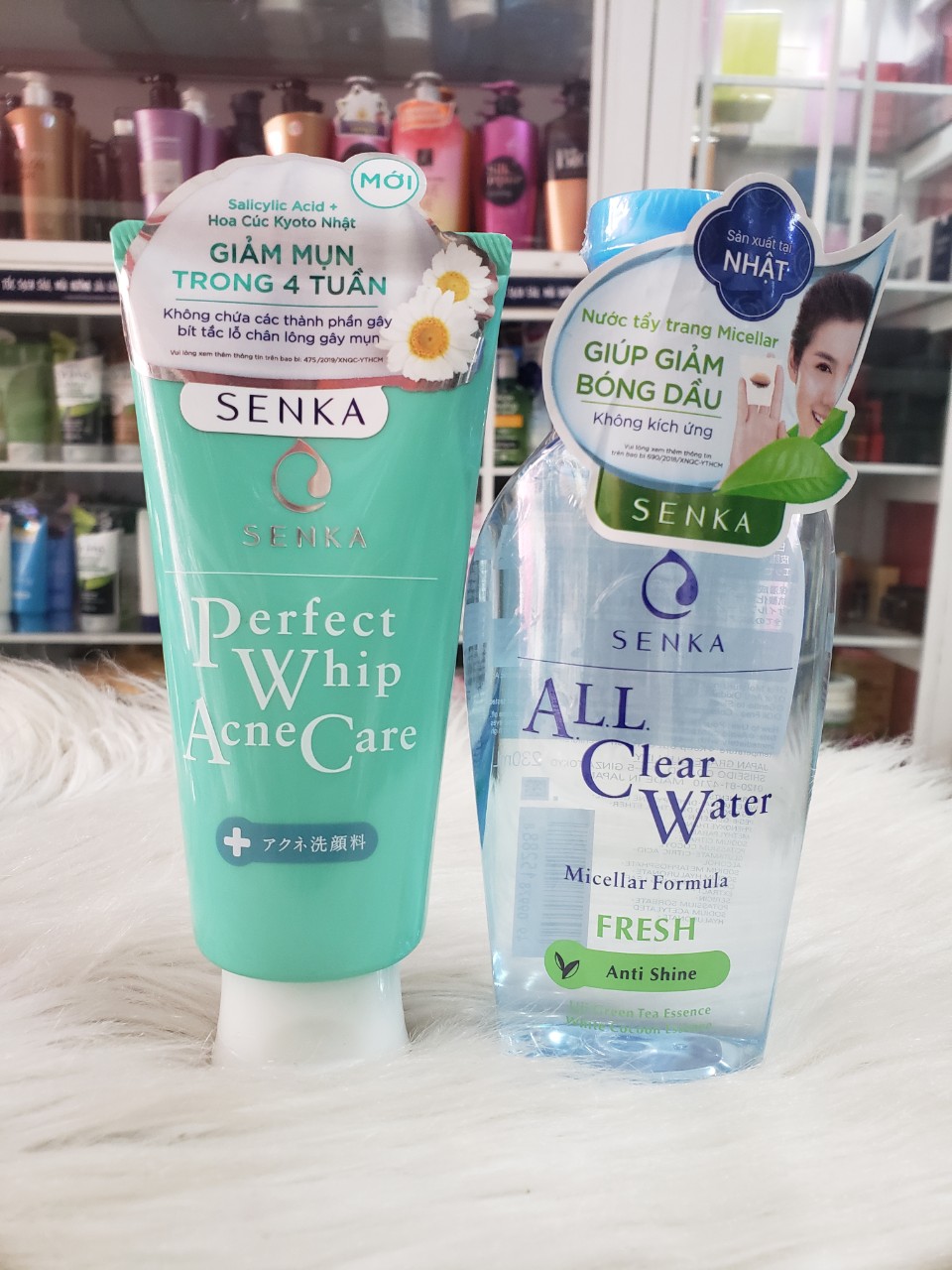 Combo nước tẩy trang senka fresh 230ml & sữa rửa mặt senka perfect whip acne 100g