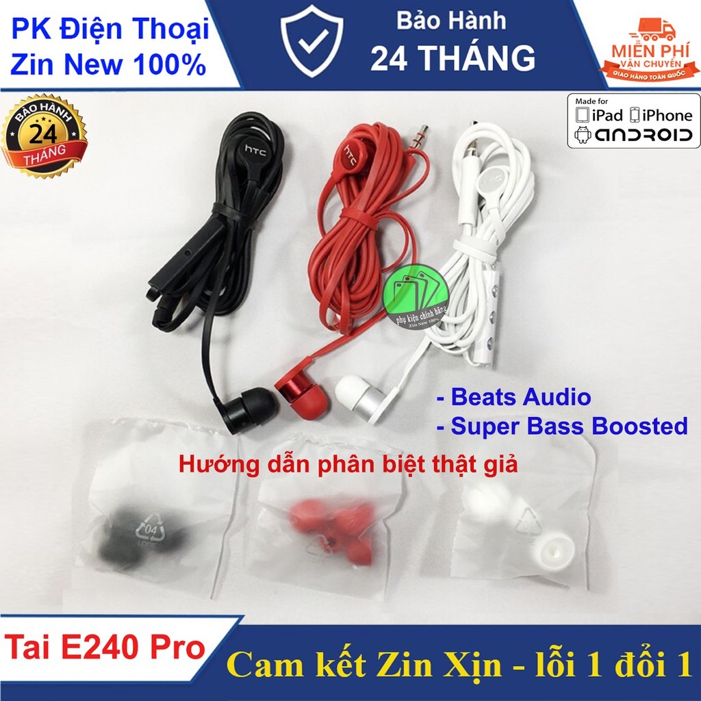Tai nghe dành cho htc one j e240 2017 pro, nguyên seal - hàng chuẩn zin xịn 100%