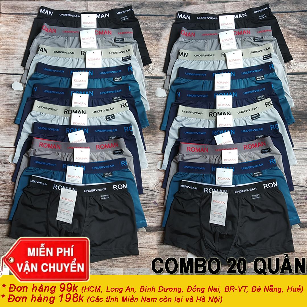 Combo 20 quần lót đùi quần boxer nam thun lạnh cao cấp