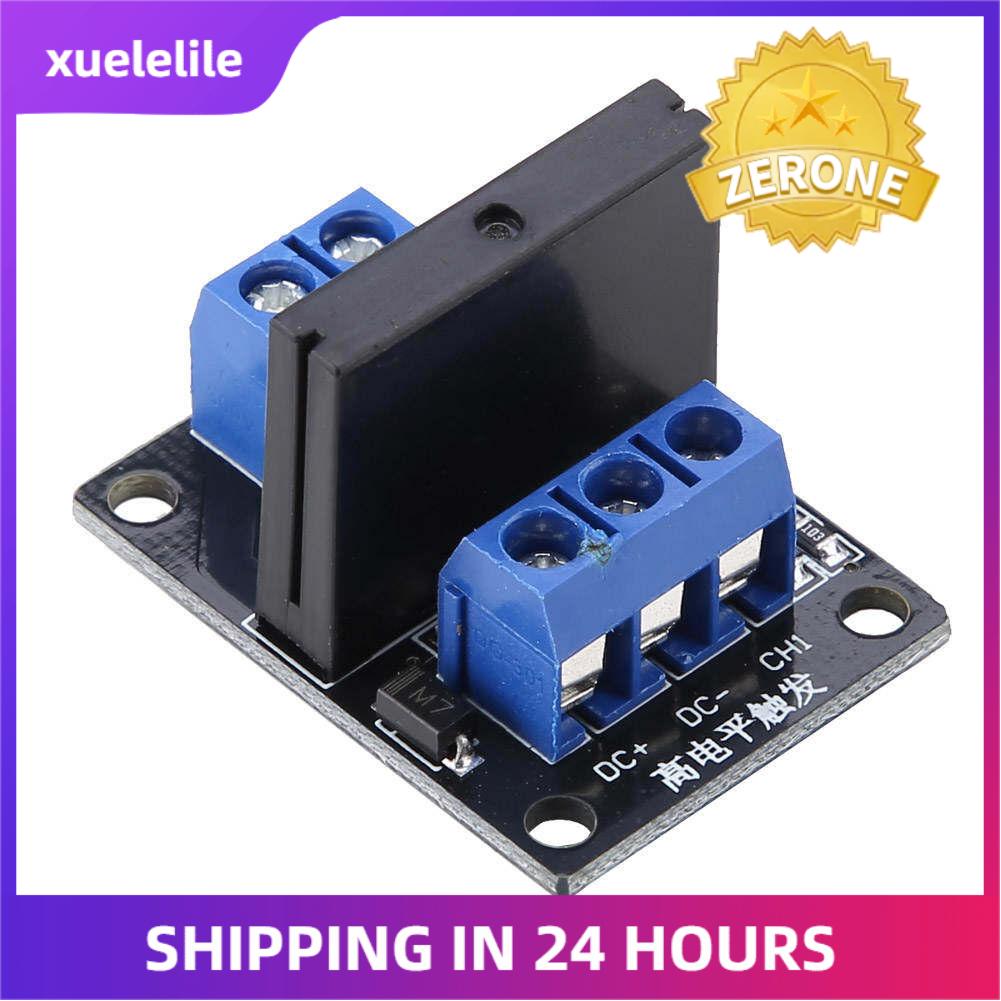 DC 5/12V Kích Hoạt Mức Cao 1 Kênh Rơle Trạng Thái Rắn Mô-đun SSR 1 Kênh Đầu Ra 250VAC 2A Với Cầu Chì
