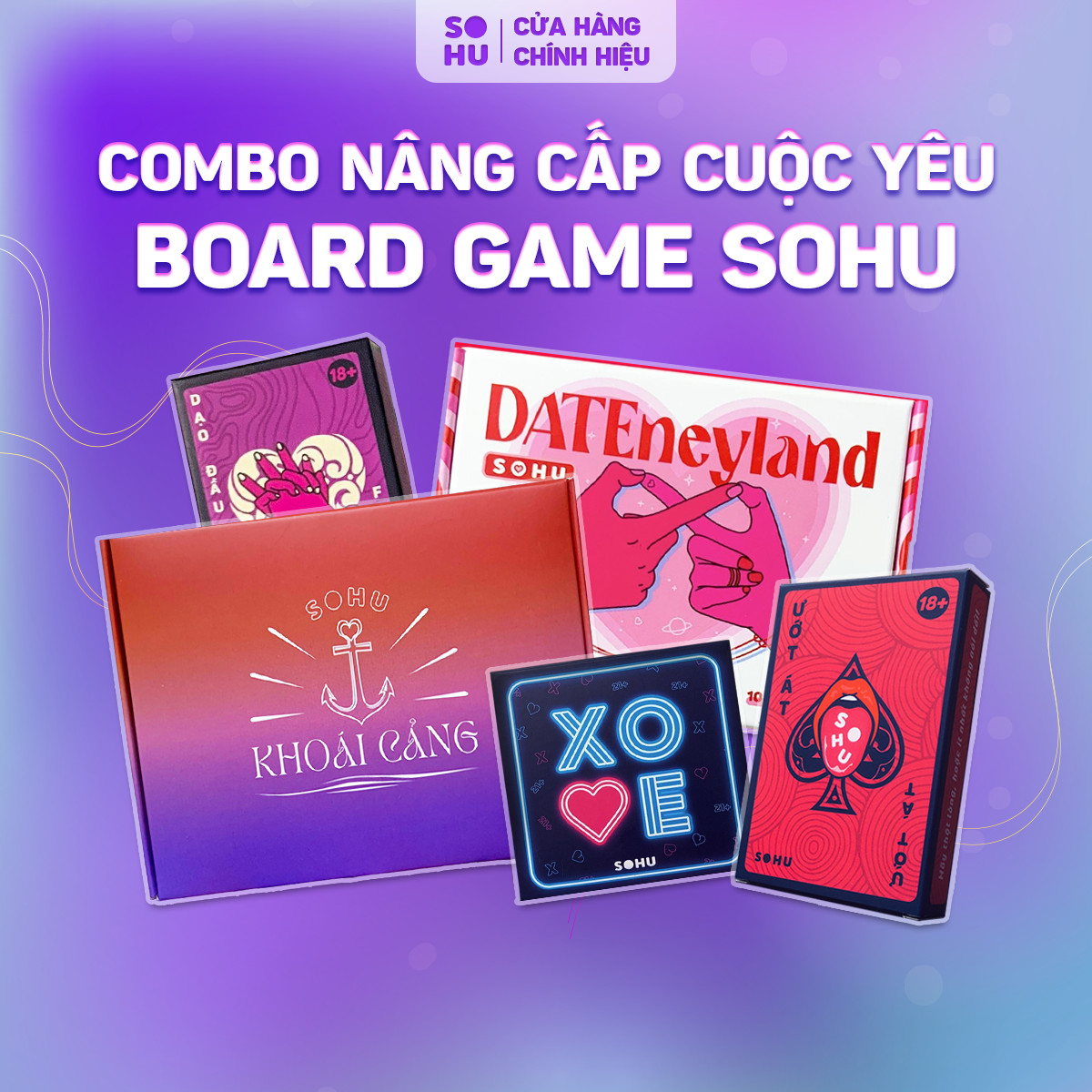 Combo board game nâng cấp cuộc tình của Sohu Hà Nội bao gồm game date