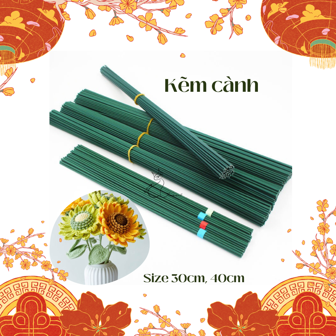 Kẽm làm cành hoa len | kẽm hoa diy