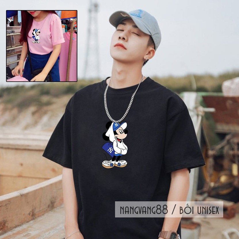 Áo Thun Unisex [ Mickey MLB ] Nam Nữ dễ phối đồ cực Hót