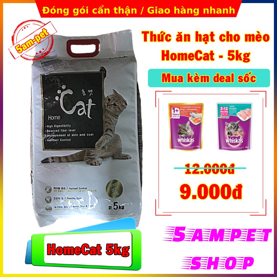 Thức ăn hạt cho mèo HomeCat 5kg - 5am pet