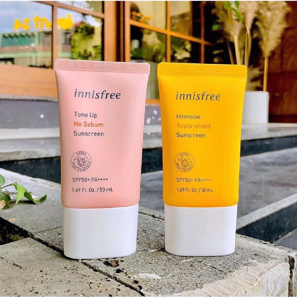 (giá sỉ) (giá sỉ) Kem chống nắng innisfree trắng da, Kem chống nắng nâng tone  hàn quốc dành cho da 