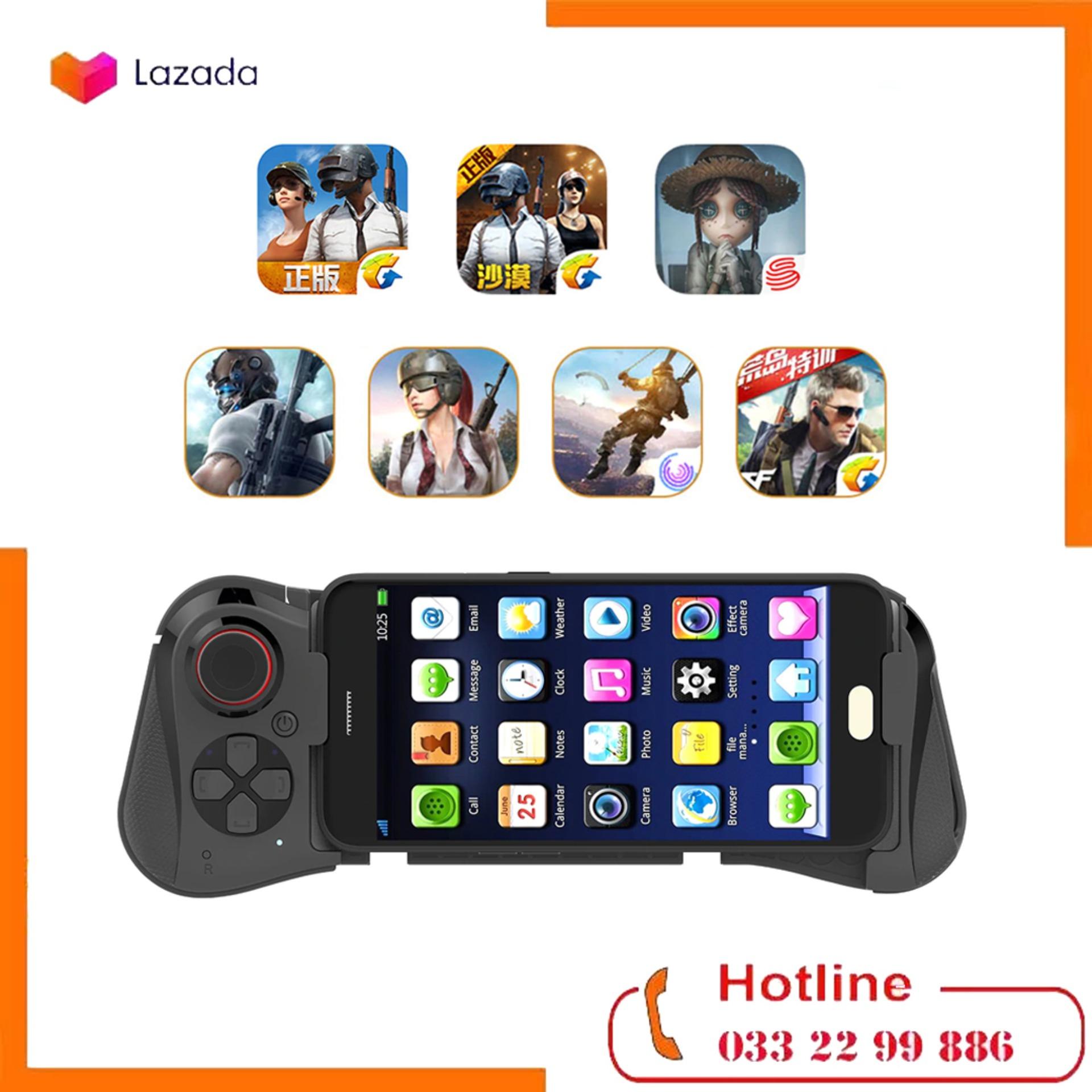 Tay cầm game bluetooth Mocute 058 chơi game PUBG MOBILE, ROS, Free Fire, Modem Combat, Top 1 dễ dàng hơn,