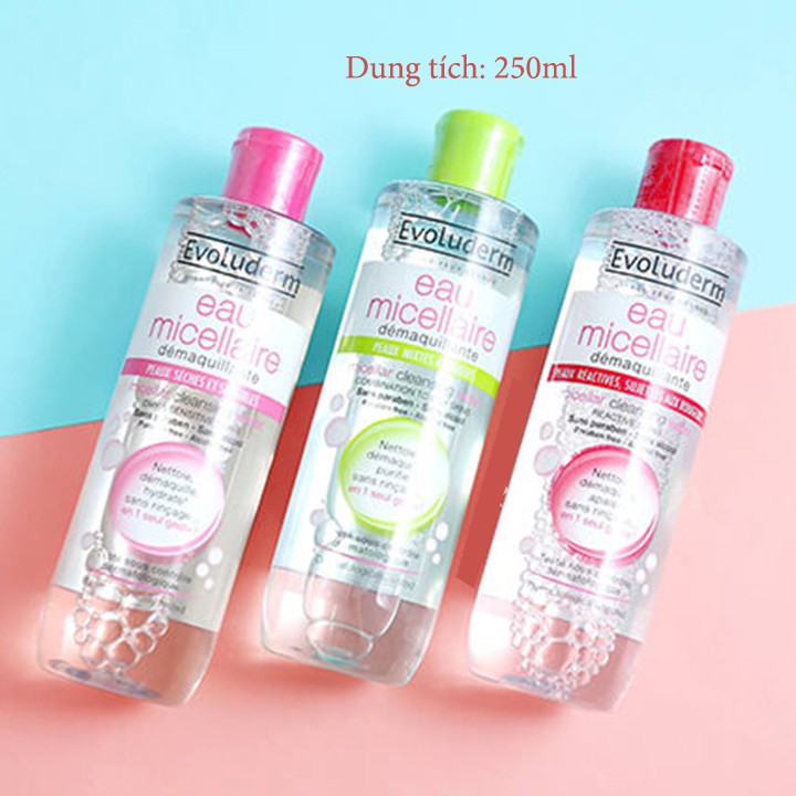 Nước tẩy trang Evoluderm Micellar Cleansing Water 250ml