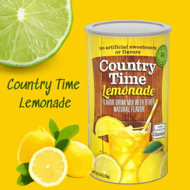 Bột pha nước chanh Country Time Lemonade hộp 2.33kg của Mỹ - chanh vàng