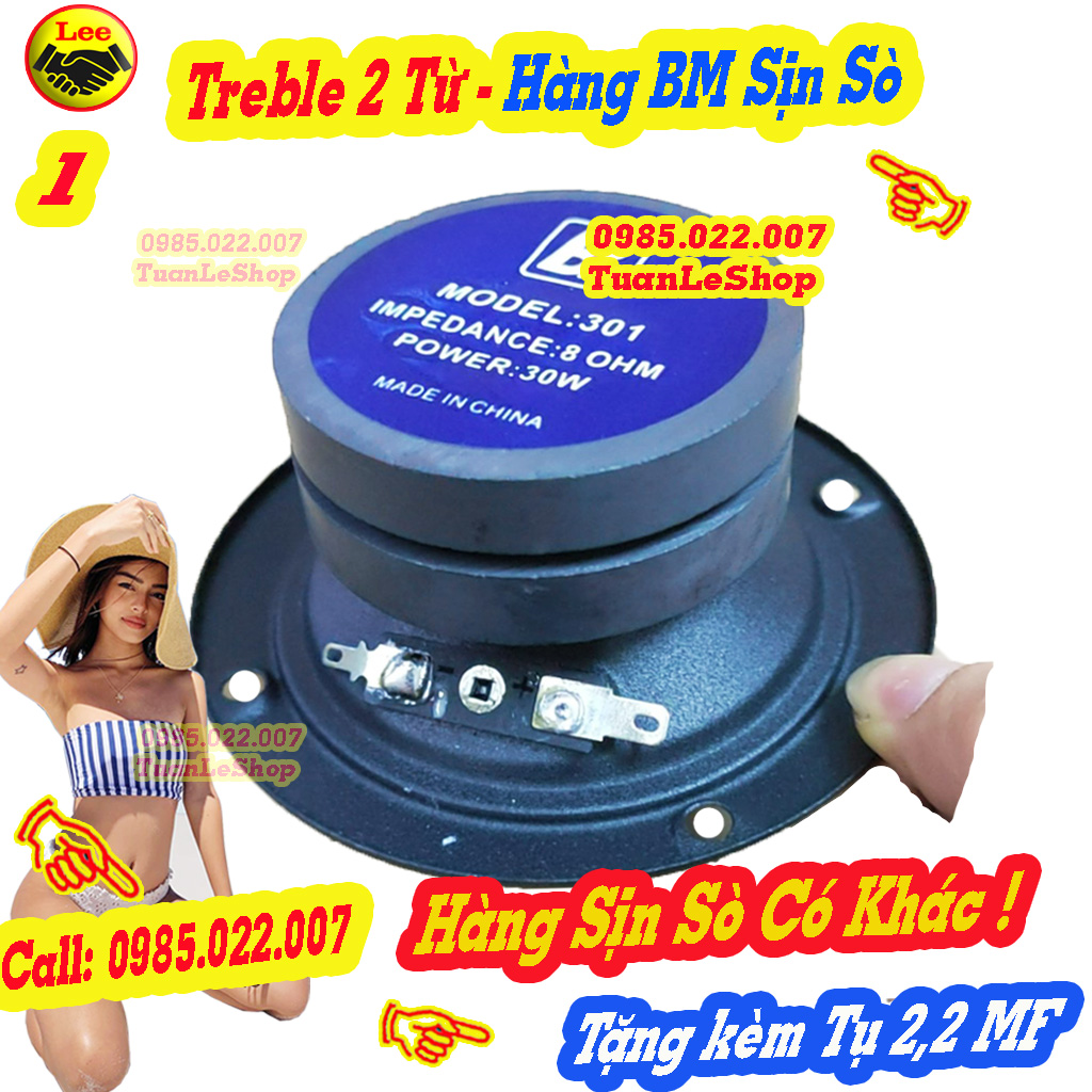 Loa treble bm từ đôi hàng chất lượng – giá 01 treble + tụ 2.2mf