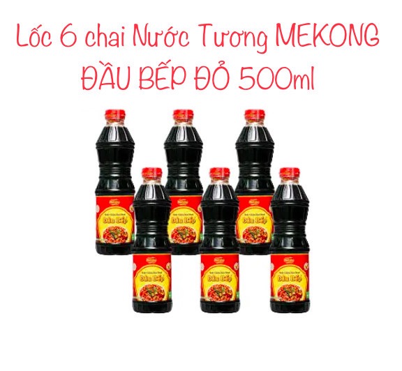 Nước tương Đầu Bếp Đỏ Mekong  Lốc 6 chai  500ml