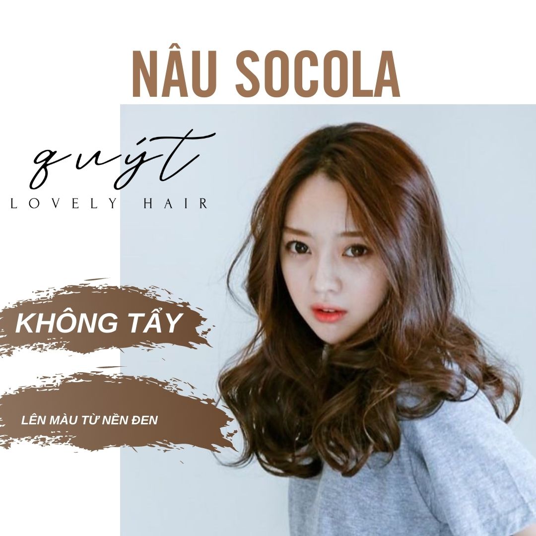 Thuốc nhuộm tóc nâu chocolate - không tẩy - tặng oxy