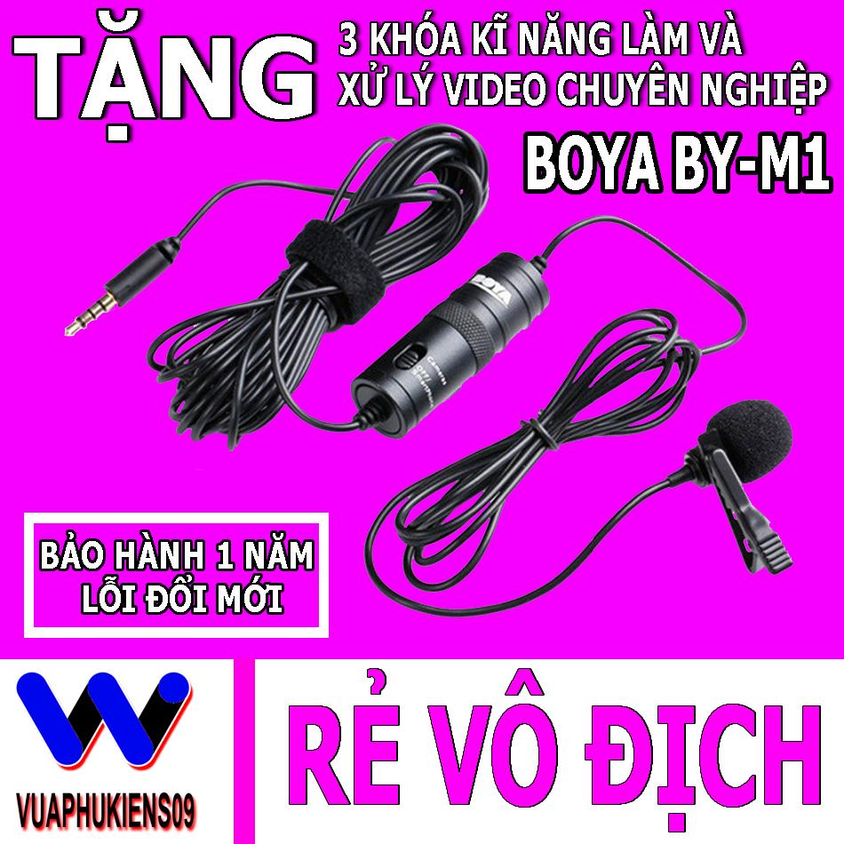 Boya BY M1 Mic Thu Âm Cài Áo Cho Điện Thoại máy ảnh DSLR Action Camera