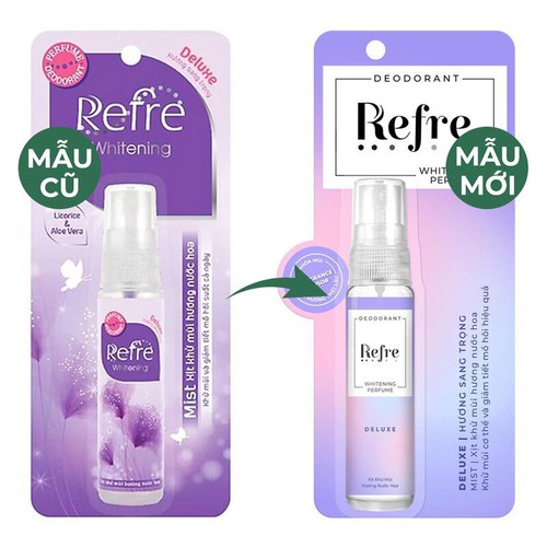 Xịt khử mùi Refre Whitening Deluxe 30ml