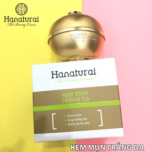 Kem mụn trắng da Hanatural 25g