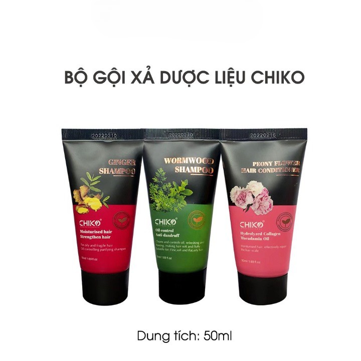 Bộ dầu gội gừng tươi chiko mẫu dùng thử 50g