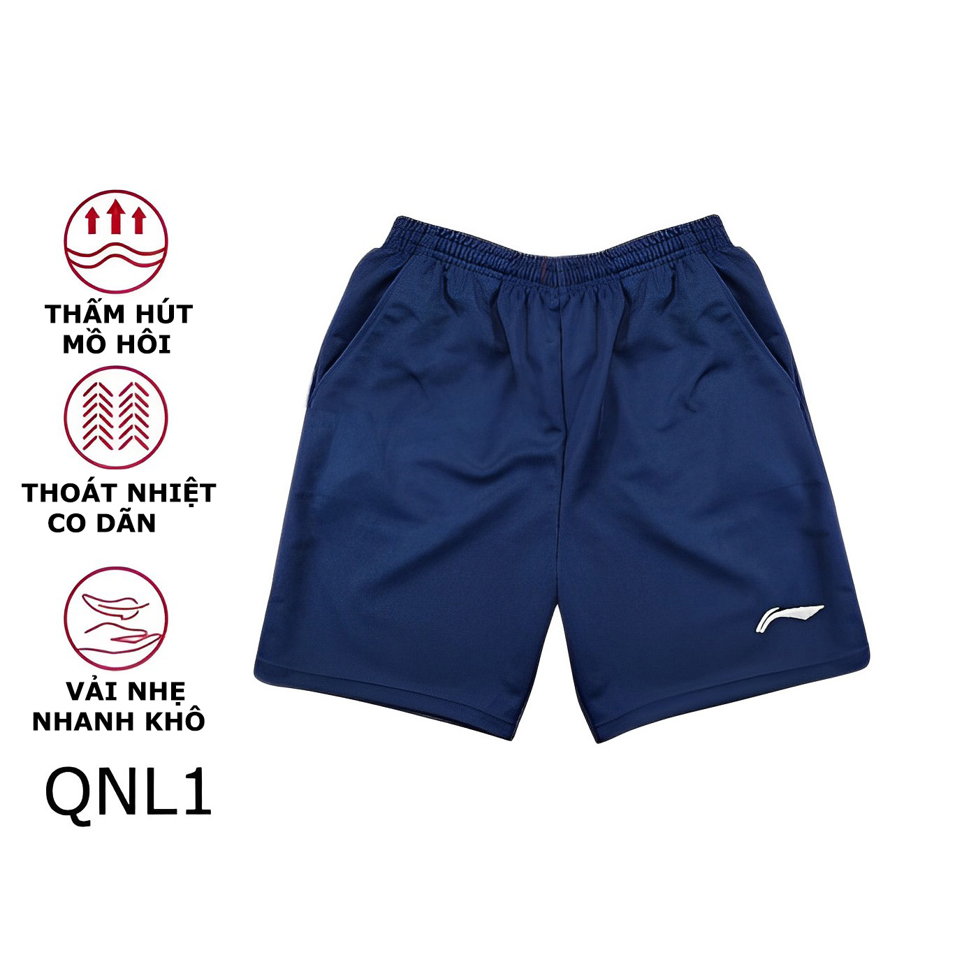Quần short cầu lông li-ning dùng cho luyện tập thi đấu cầu lông qnl1