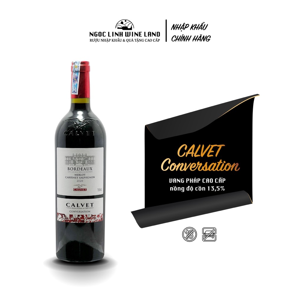 Rượu vang Calvet Conversation Merlot Cabernet- AOP Bordeaux